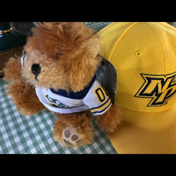 Nashville Predators Memorabilia Bear and Hat NWT - Picture 1 of 4